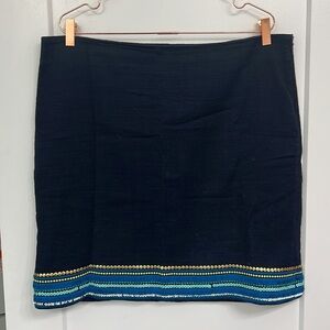 Talbots blue with sequin skirt size 14